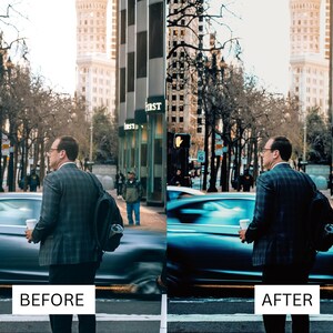 60 LUTs de ciudad cinematográfica / Paquete de corrección de color urbano en tonos verde azulado y naranja para Premiere Pro, CapCut y DaVinci Resolve. imagen 13