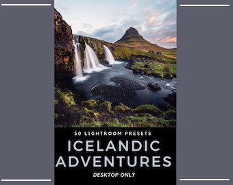 50 preajustes de Lightroom para Islandia / Paisaje nórdico / Filtros para fotos de viajes / Naturaleza con ambiente melancólico (Solo para escritorio)