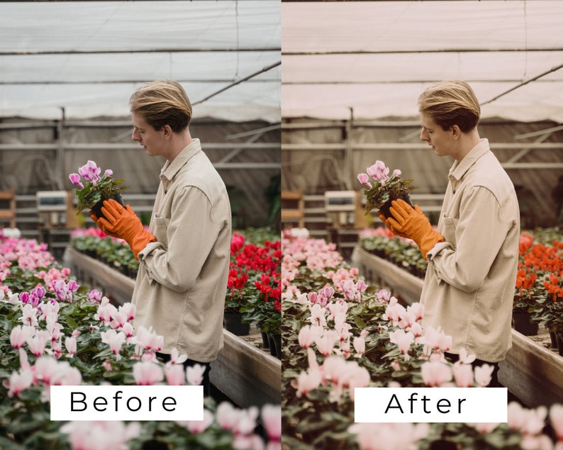40 LUTs botánicas vintage / Corrección de color con aspecto de película verde para Premiere Pro, CapCut y DaVinci Resolve / Paquete de LUTs de vídeo con estética de jardín imagen 2