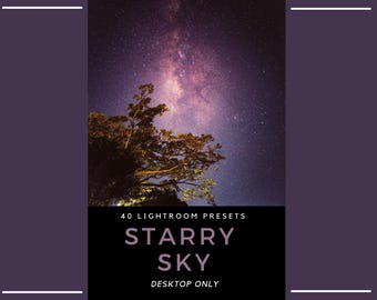 40 Astrophotography Lightroom Presets | Milky Way Night Sky | Stars & Galaxy Photo Filters | Cinematic Space Edits (Desktop Only)