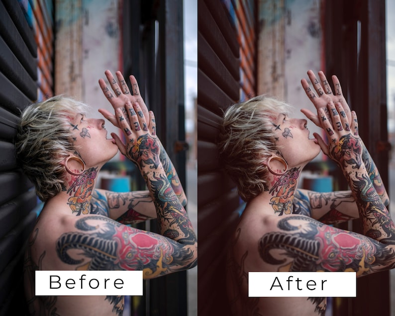 Puede incluir: Una persona con la cabeza rapada y tatuajes coloridos en los brazos y el torso est&aacute; de pie frente a una pared de metal. La persona est&aacute; mirando hacia arriba y tiene la boca abierta. Los brazos de la persona est&aacute;n levantados por encima de su cabeza.
