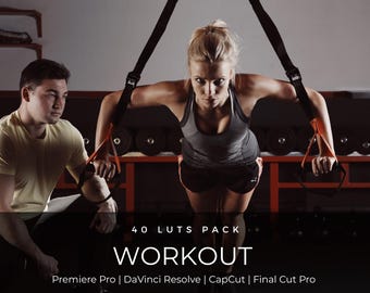 40 Workout LUTs Pack | Gym & Fitness Cinematic Color Grading for CapCut, Premiere Pro, DaVinci Resolve | Sports Video LUTs