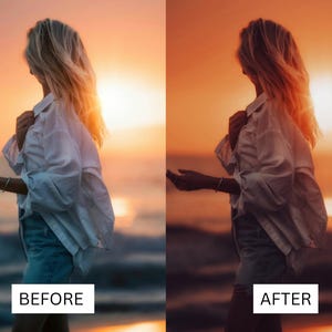 40 LUTs de atardecer melancólico / Corrección de color de playa al atardecer dorado para Premiere Pro, CapCut y DaVinci Resolve / Paquete de LUTs cinematográficos costeros imagen 2