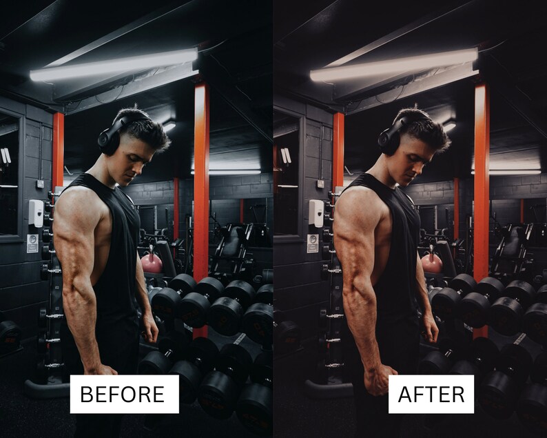 30 LUTS Strength Workout Bodybuilding Gym Fitness Premiere Pro After