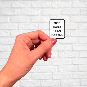 God has a plan for you, roadsign sticker, LDS, die cut sticker, road sign,