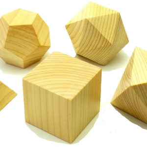 Wood Platonic solids