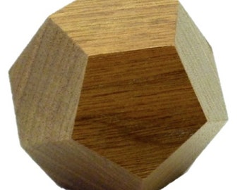 Wood Dodecahedron (Black walnut) Platonic solid