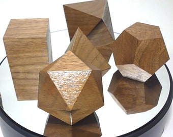 Platonic solids (black walnut)