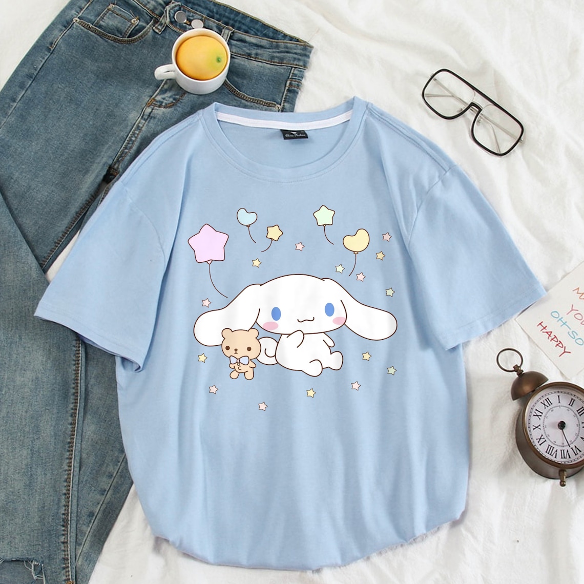 Cinnamoroll T Shirt Cinnamoroll And Star Shirt Adorable Etsy