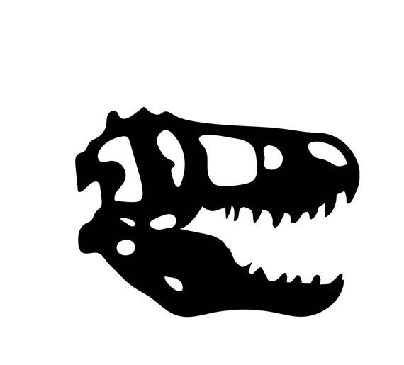 Dinosaur skull vinyl decal stickers. choose your own colours | Etsy