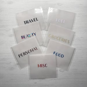 Mini cash stuffing envelopes personalised budget binder wallet money saving