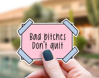 Baddie Business Sticky Note Sticker, Funny Motivational Boss Decal, Snarky Office Humor, Hot Girl Summer, Laptop Water Bottle Accessory