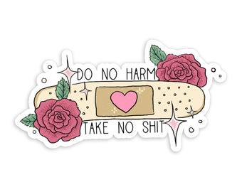 Sticker anti-taureau, sticker santé sarcastique, humour médical infirmière paramédicale drôle, cadeau secouriste, sticker bouteille d'eau pour ordinateur portable