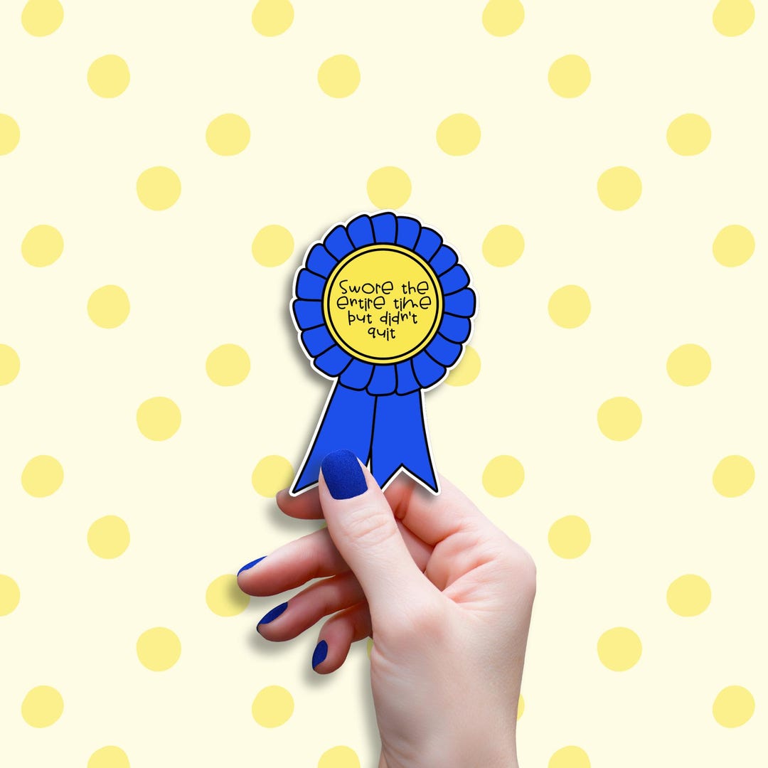 Participation Award Swear Sticker, Funny Adult Motivation Decal ...