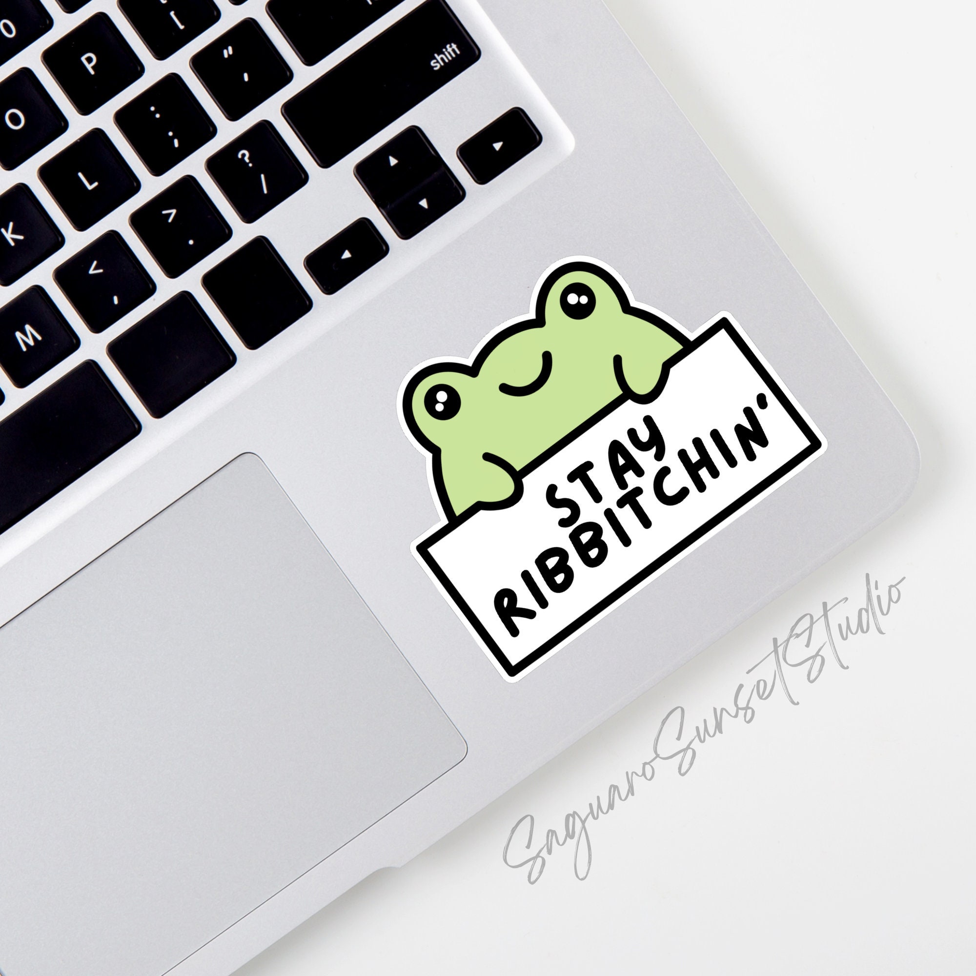 Cute Motivational Frog Sticker, Funny Dark Humor Froggy Decal ...