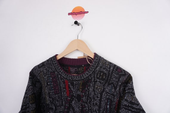 Vintage 90\u2019s retro 80\u2019s oldschool sweater Pulli pullover knit jumper knitwear crazy pattern longsleeve unisex strickpullover