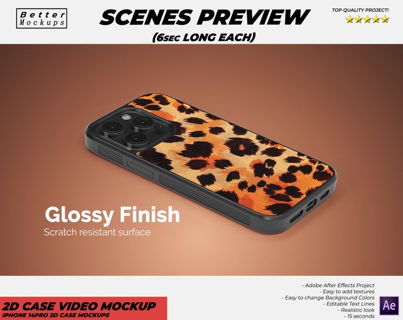 iPhone 14 Pro 2D Case Video Mockup, Sublimation iPhone 14 Case Mock Up 2D Case Mockup 2D Case Mockup 2D Case Mockup, Phone Case 2D template image 6