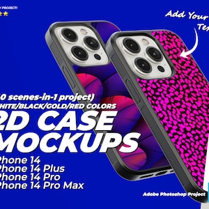 Mockup custodia 2D per iPhone 14/15, Mockup custodia iPhone Pro a sublimazione 2D Mockup custodia 2D per iPhone Pro, Mockup custodia iPhone 15 Pro per Affinity Photo