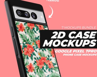 Google Pixel 7 Pro 2d Case Mockup, 2d phone case mockup, 2D Case mockup bundl, Phone Case Canva, canva mockup bundle, s24 2d case blanks