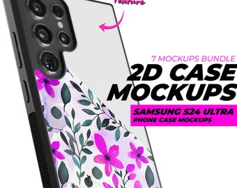 Samsung 2D Case Mockup, 2d phone case mockup, 2D Case mockup bundl, S24 Ultra Phone Case Canva, canva mockup bundle, s24 2d case blanks