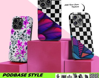 iPhone 16 Pro Case Mockup Set: Podbase Style Slim & Tough Phone Case Mockups