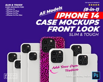 Maquete de capa para iPhone 14 – Fina e resistente, para todos os modelos (Photoshop/Affinity)