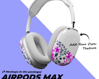 Modelsjabloon AirPods Max-hoesje, sublimatieontwerp (Photoshop-project)