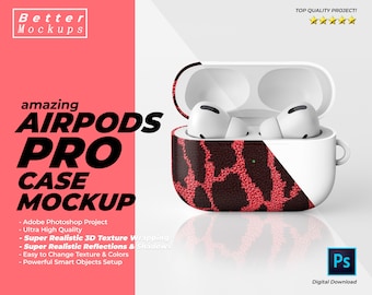 Airpods Pro-hoesmodel, 3D-sublimatiesjabloon (digitale download)