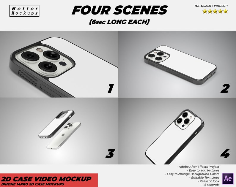 iPhone 14 Pro 2D Case Video Mockup, Sublimation iPhone 14 Case Mock Up 2D Case Mockup 2D Case Mockup 2D Case Mockup, Phone Case 2D template image 2