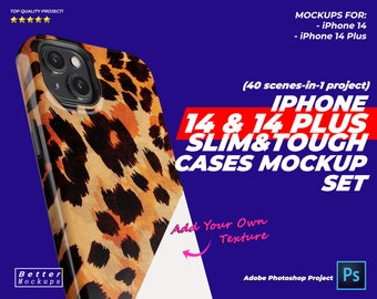 Maquete de capa para iPhone 14/15 - Fina e resistente (Photoshop/Affinity)