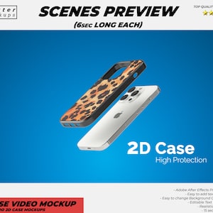 iPhone 14 Pro 2D Case Video Mockup, Sublimation iPhone 14 Case Mock Up 2D Case Mockup 2D Case Mockup 2D Case Mockup, Phone Case 2D template image 7