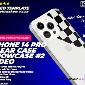 iPhone 14 Pro Clear TPU Case Video Showcase Mockup #2 - Transparent Case Video For iPhone 14 Pro, Video Template Mockups, iPhone Case Mockup