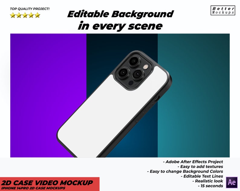 iPhone 14 Pro 2D Case Video Mockup, Sublimation iPhone 14 Case Mock Up 2D Case Mockup 2D Case Mockup 2D Case Mockup, Phone Case 2D template image 5