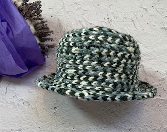 Woman Сrochet Bucket Hat, Winter Panama, Hat With Brim