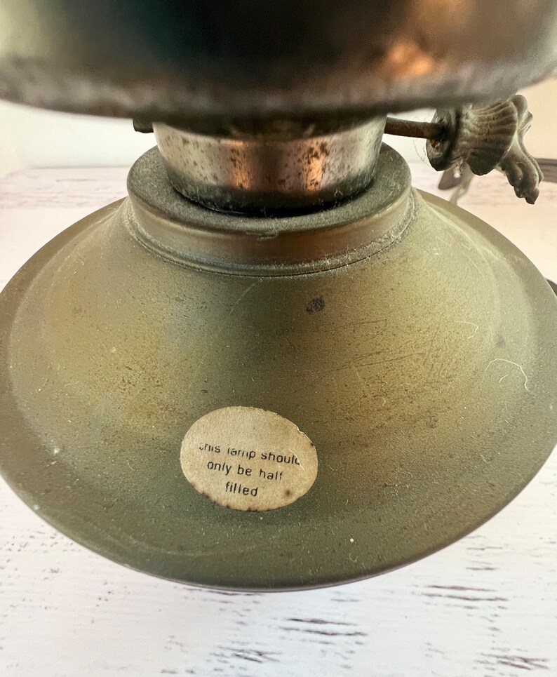 Antique Oil Lamp Base Vintage Oil Lamp Base Colonial Oil Etsy