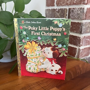 2002 A Little Golden Books, The Poky Little Puppy&#39;s First Christmas, Junk Journal Scrapbook, Memory Keeper Ephemera Journal