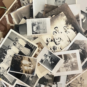 Lot of over 200 Black and White Vintage Photos, Junk Journal, Ephemera Supplies