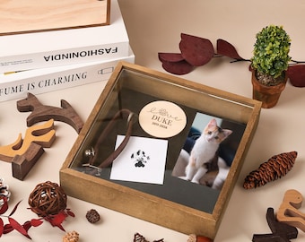 Personalised Pet Memorial Keepsake Box,Pet Memorial Gift,Pet Keepsake with Collar Holder,Loss Of Pet,Pet Lover Gift,Pet Memorial Gift