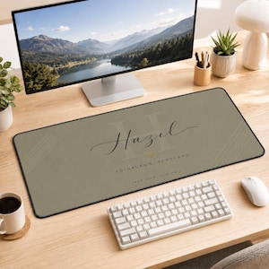 Personalized Location Desk Mat, Custom Coordinates Mouse Pad, Travel City Desk Pad, Name Address Mousepad, Office Desk Decor Gift