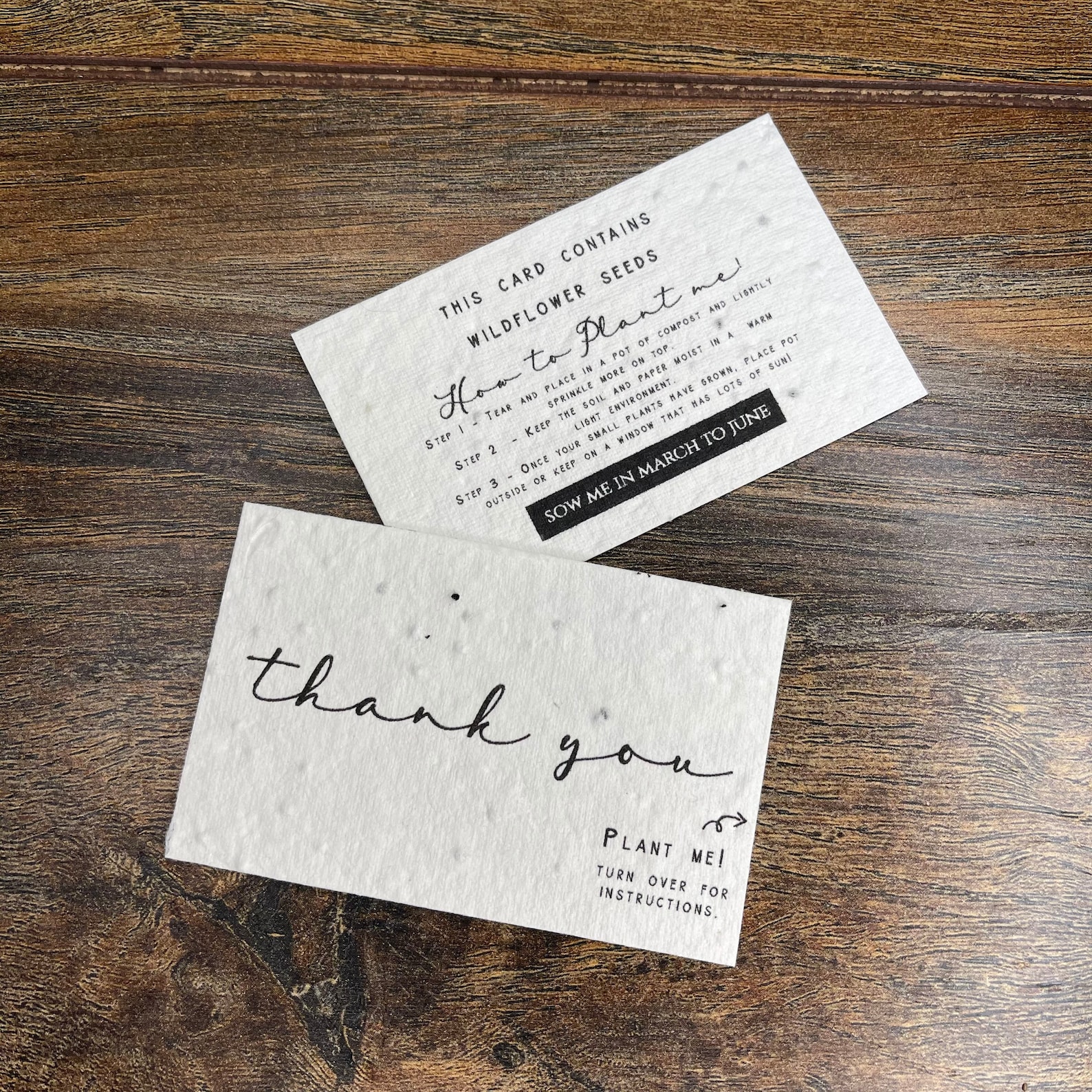 Plantable Thank You Cards. Eco Friendly. Recycled. Plant. Etsy UK