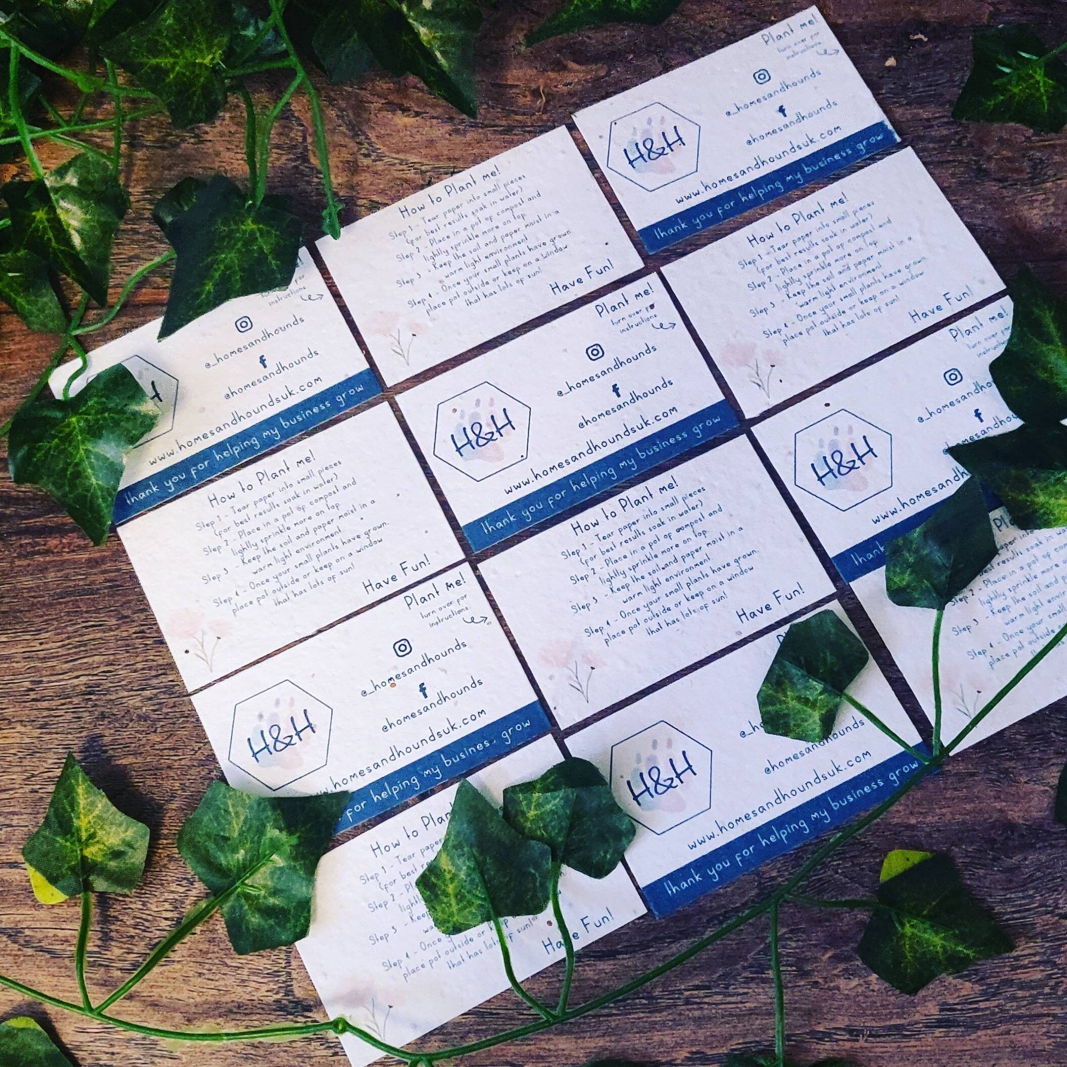 Plantable thank you cards. Custom design. Eco friendly. Etsy