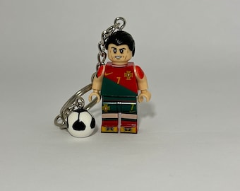 Cristiano Ronaldo keychain - Portugal Manchester United Al-Nassr - football mini figure keyring - geek nerd gift soccer