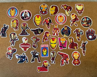 Iron man Tony stark stickers x30 cute gift idea or stocking filler