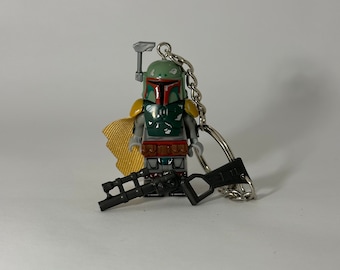 Boba Fett mini figure keychain - geek nerd retro - Star Wars baby yoda The Mandalorian & Grogu