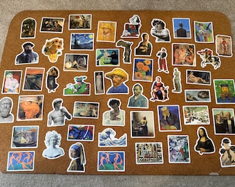 Art stickers x50 cute gift idea or stocking filler