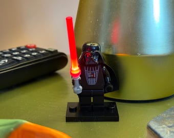 Darth Vader light up lightsaber display figure - cute gift - Star Wars minifigure keyring Ahsoka Revenge of the Sith