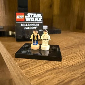Han i Leia minifigurka ozdoba - geek nerd retro - Star Wars solo empire kontratakuje nowa nadzieja powrót Jedi kocham cię wiem