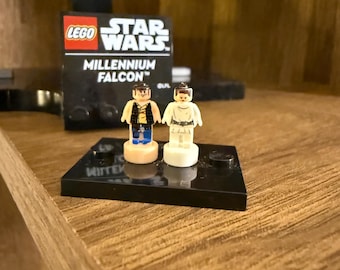 Han and Leia minifigure ornament - geek nerd retro - Star Wars solo empire strikes back a new hope return of the Jedi I love you I know
