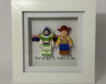 Moldura de mini figura Toy Story ‘You’ve got a friend in me’ - geek nerd retro - Buzz Lightyear Woody pixar