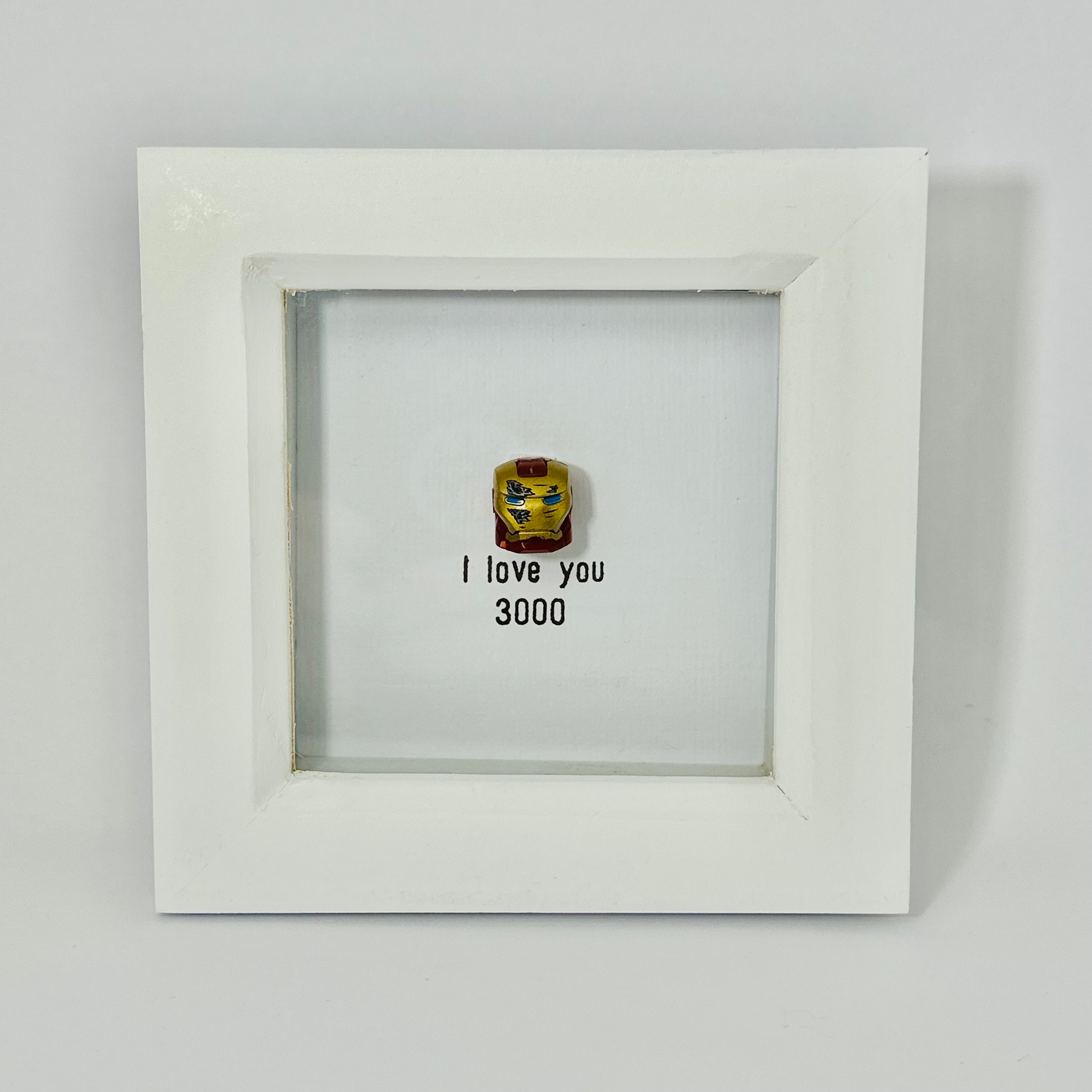 I love you 3000 mini frame - geek nerd retro avengers art iron man marvel